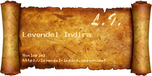 Levendel Indira névjegykártya